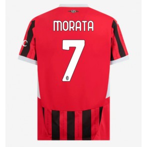 AC Milan Alvaro Morata #7 Domácí Dres 2024-25 Krátký Rukáv